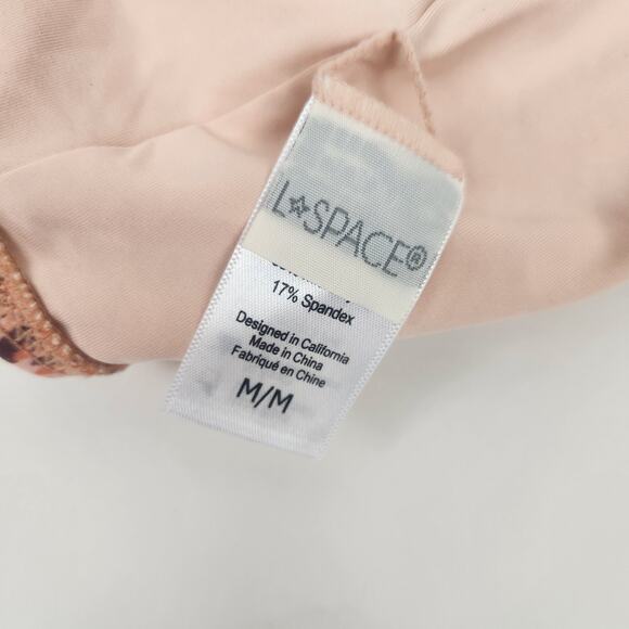 L*Space Cardi Rashguard Top in Wild Bunch Orange Medium One Sleeve - Picture 5 of 5